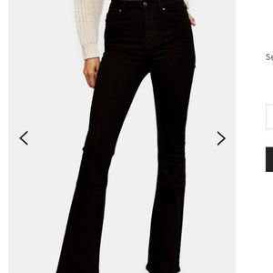 Top shop black flare jeans